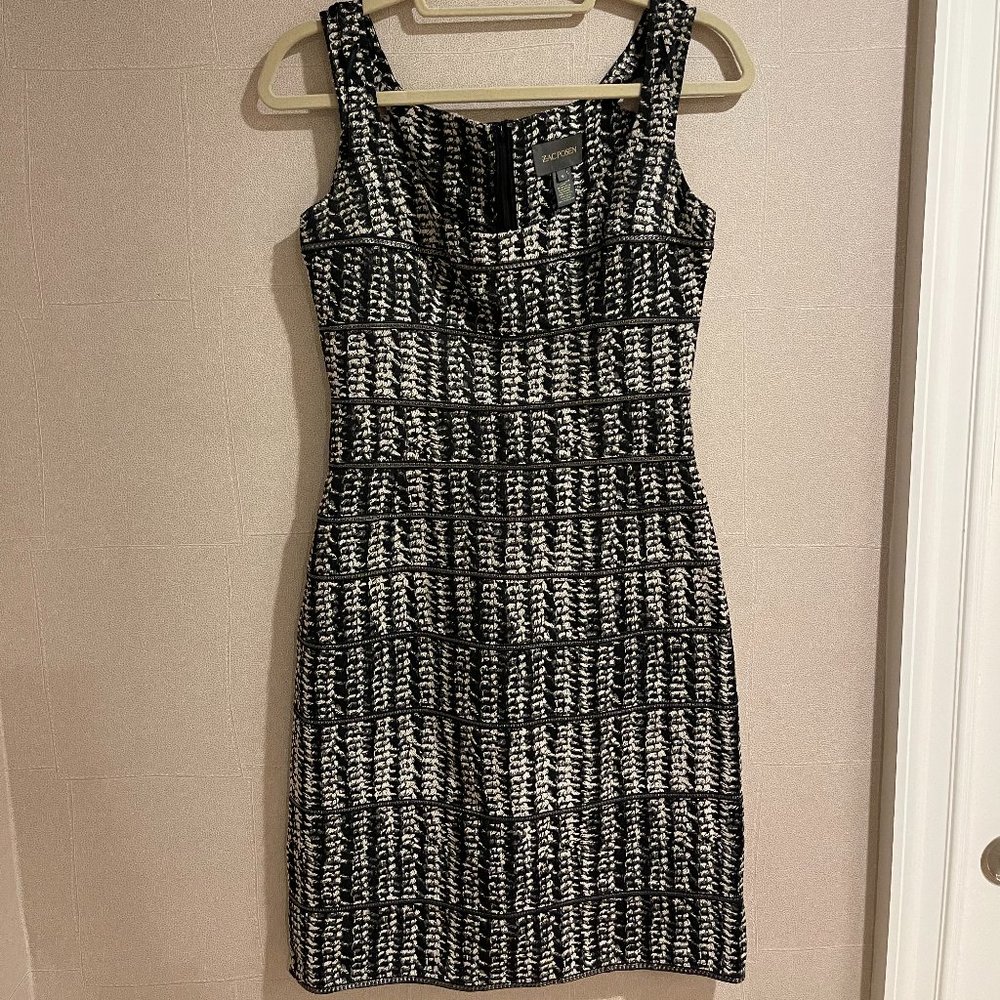 Zac Posen Black & White Short Tank Sleeveless Dress Size 6